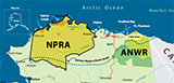 阿拉斯加NPRA和ANWR地图